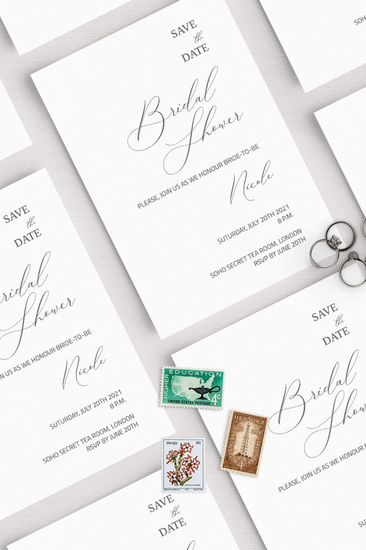 Elegant and simple wedding invitation The Wedding Crest Lab