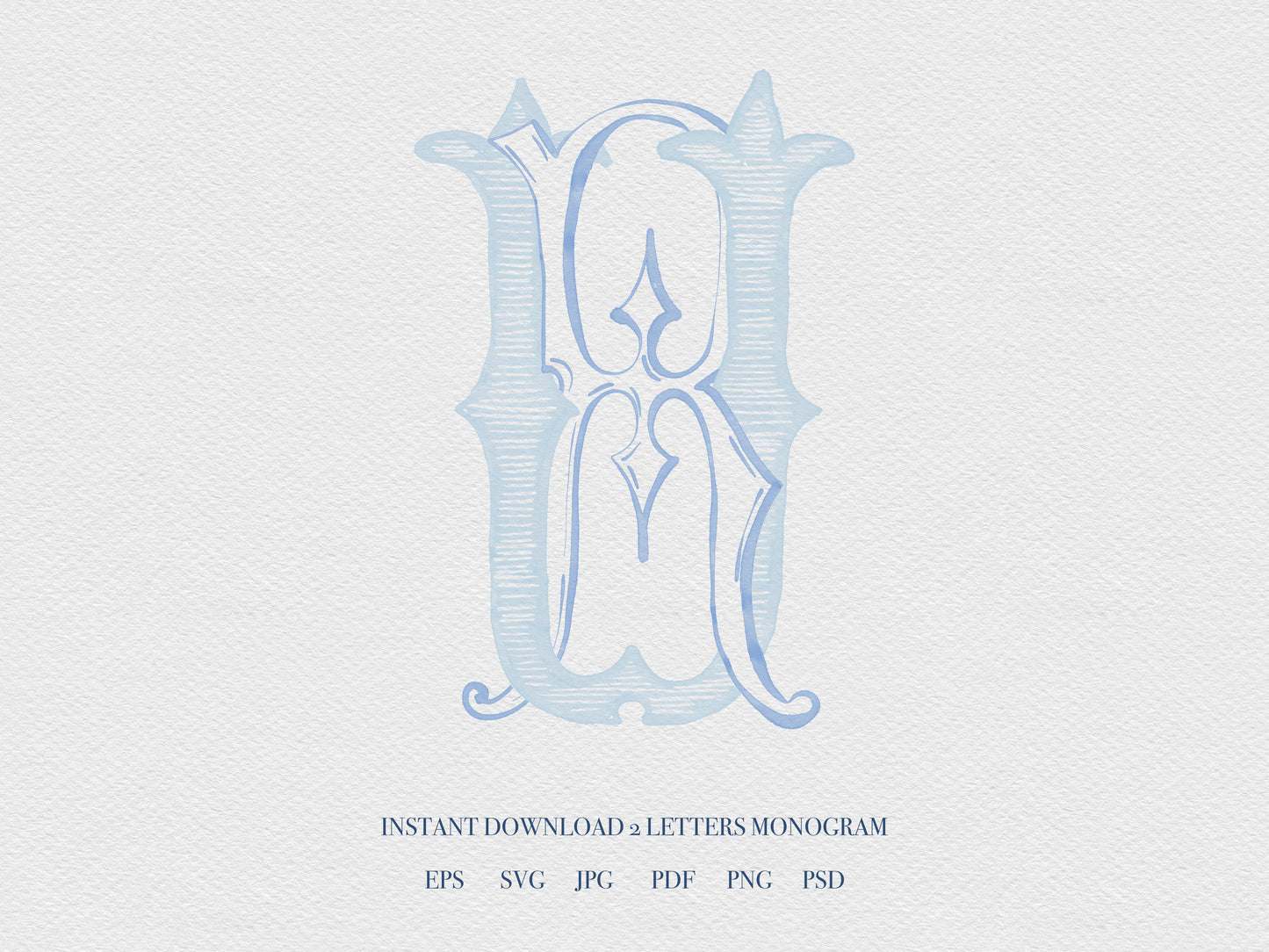 2 Letter Monogram with Letters RU UR  | Digital Download - Wedding Monogram SVG, Personal Logo, Wedding Logo for Wedding Invitations The Wedding Crest Lab