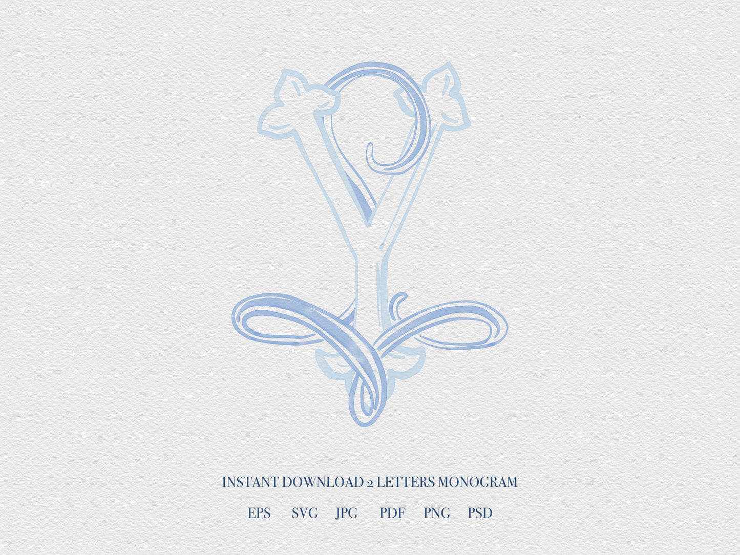 2 Letter Monogram with Letters LY YL | Digital Download - Wedding Monogram SVG, Personal Logo, Wedding Logo for Wedding Invitations The Wedding Crest Lab