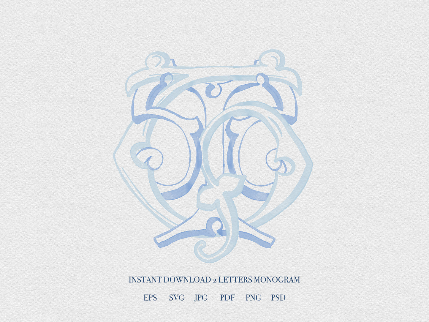 2 Letter Monogram with Letters TT | Digital Download - Wedding Monogram SVG, Personal Logo, Wedding Logo for Wedding Invitations The Wedding Crest Lab