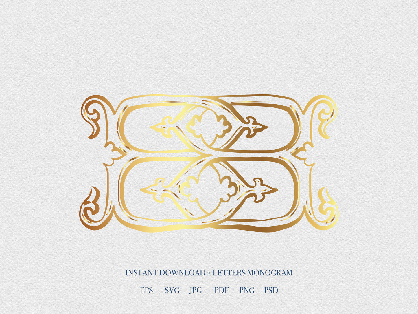 2 Letter Monogram with Letters BB | Digital Download - Wedding Monogram SVG, Personal Logo, Wedding Logo for Wedding Invitations