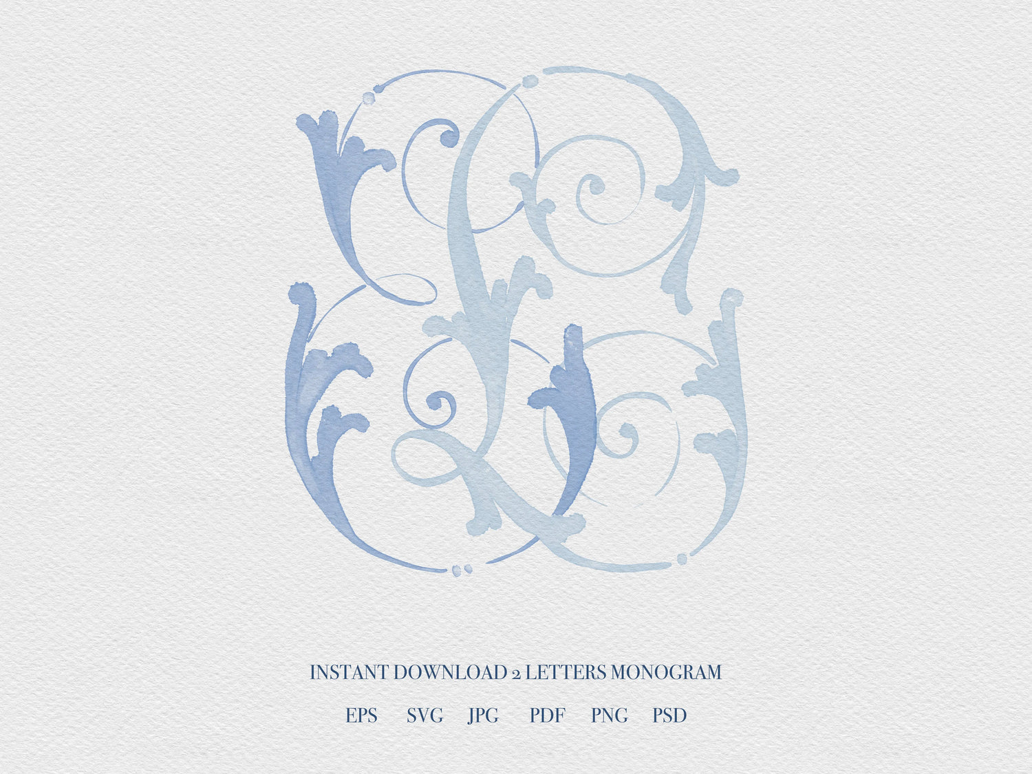 2 Letter Monogram with Letters EL | Digital Download - Wedding Monogram SVG, Personal Logo, Wedding Logo for Wedding Invitations The Wedding Crest Lab