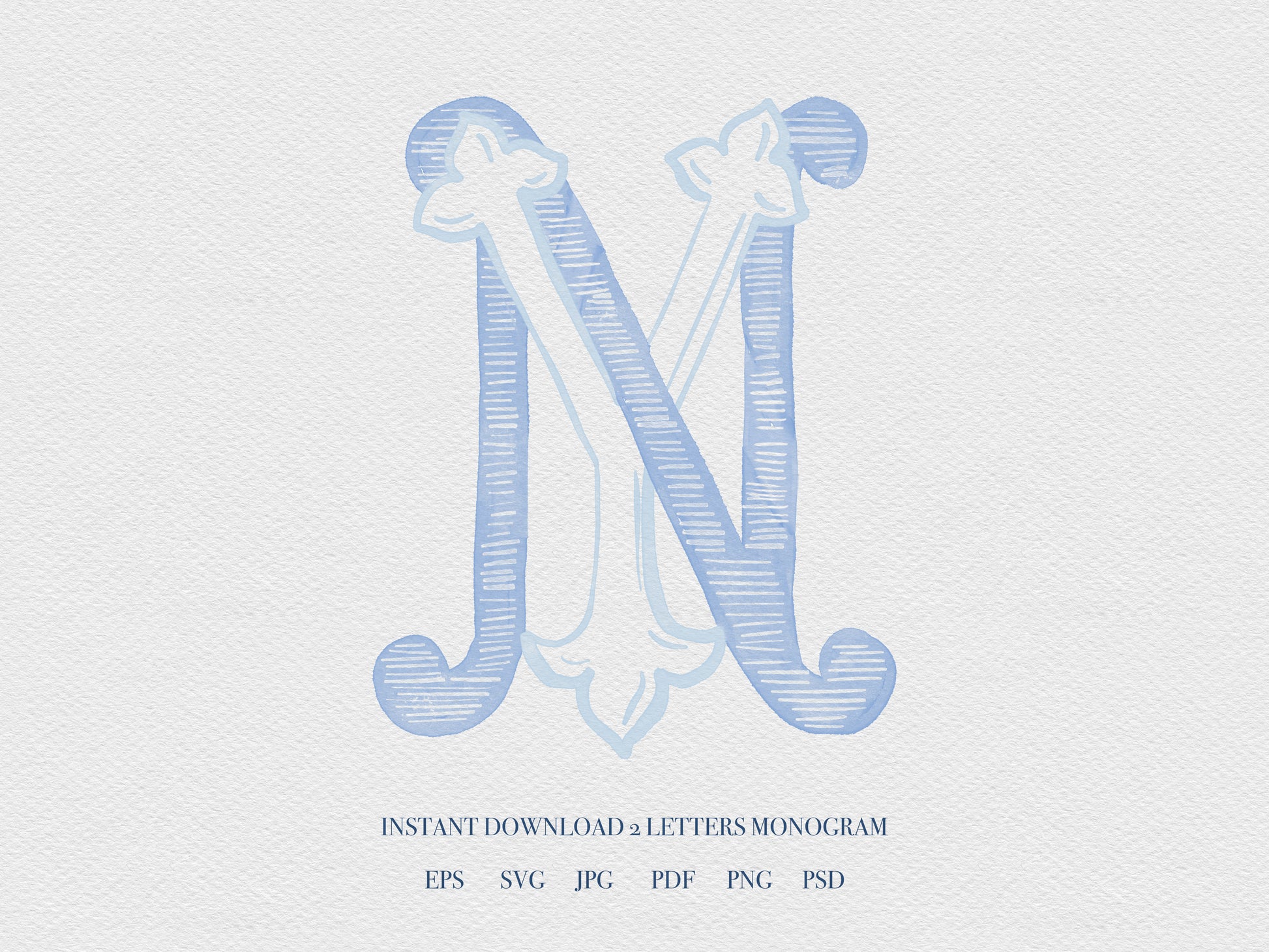 2 Letter Monogram with Letters NY YN | Digital Download - Wedding Monogram SVG, Personal Logo, Wedding Logo for Wedding Invitations The Wedding Crest Lab