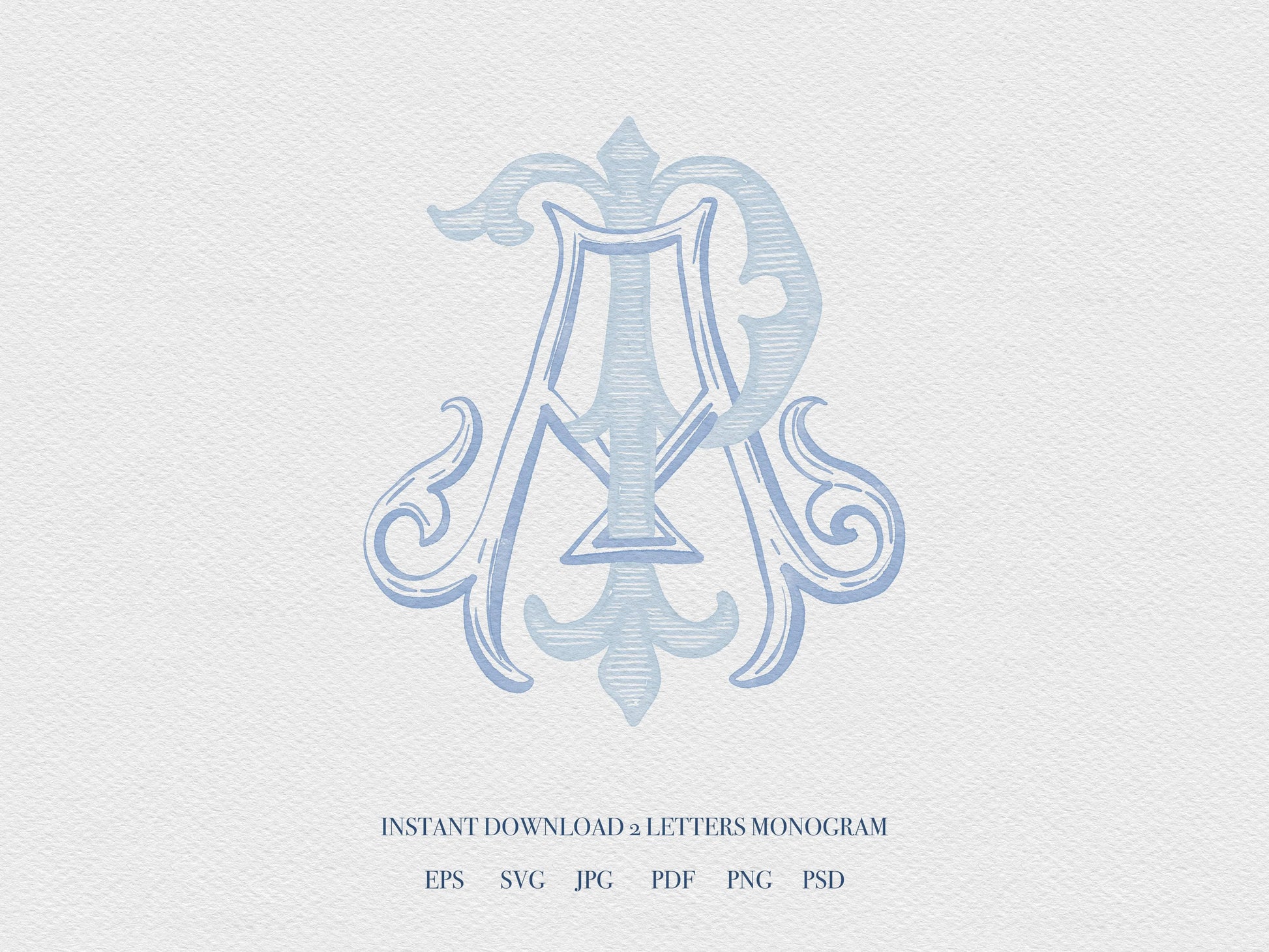 2 Letter Monogram with Letters AP | Digital Download - Wedding Monogram SVG, Personal Logo, Wedding Logo for Wedding Invitations The Wedding Crest Lab