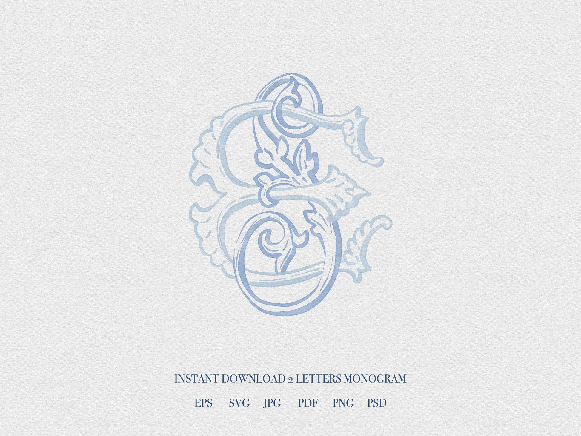 2 Letter Monogram with Letters SE| Digital Download - Wedding Monogram SVG, Personal Logo, Wedding Logo for Wedding Invitations The Wedding Crest Lab