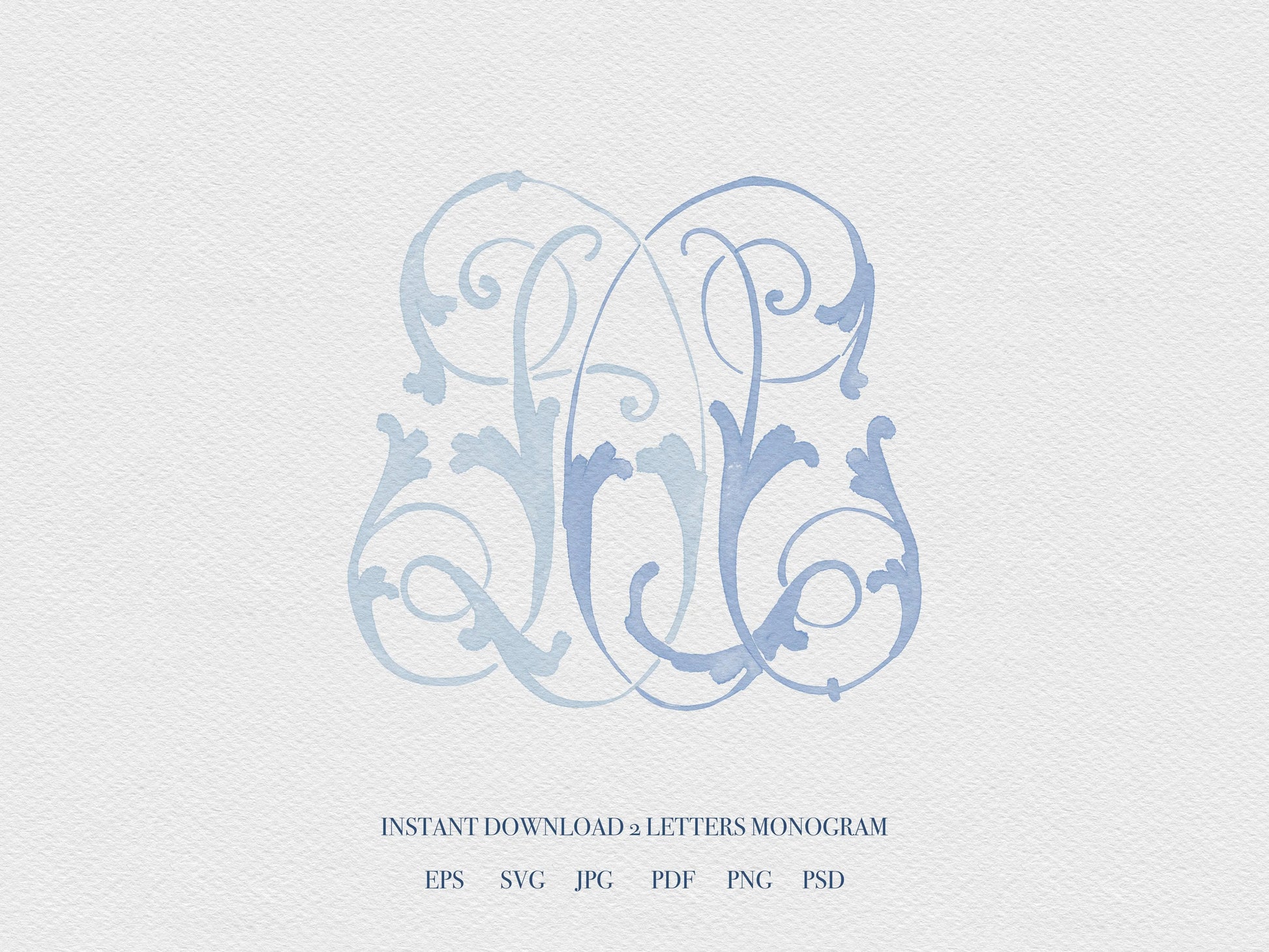 2 Letter Monogram with Letters DD | Digital Download - Wedding Monogram SVG, Personal Logo, Wedding Logo for Wedding Invitations The Wedding Crest Lab