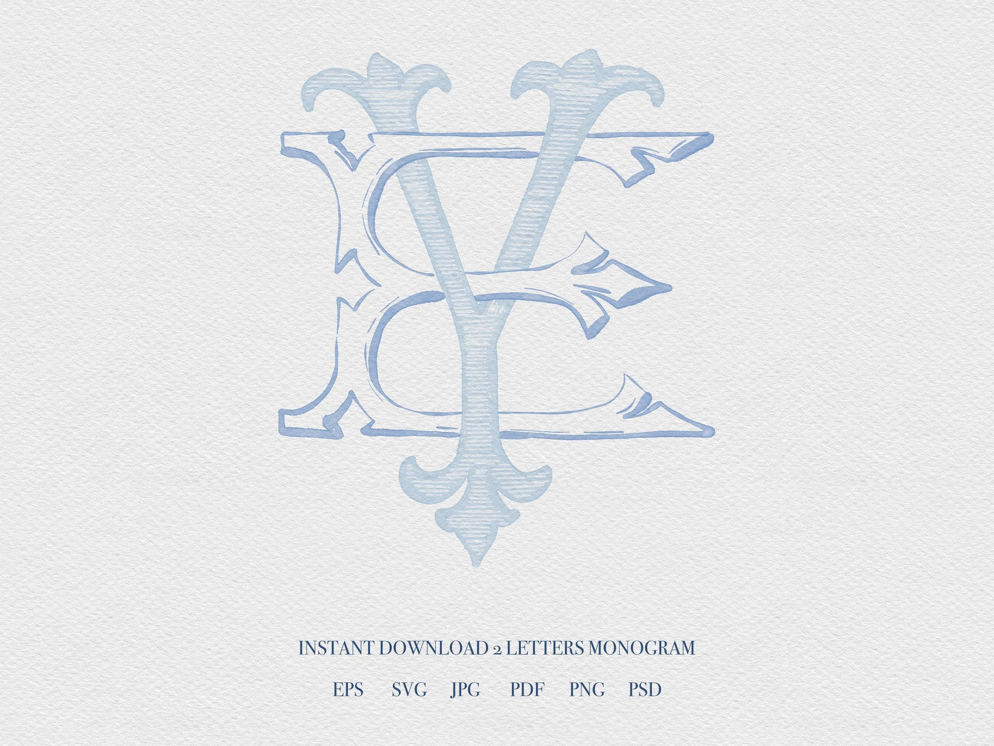 2 Letter Monogram with Letters EY | Digital Download - Wedding Monogram SVG, Personal Logo, Wedding Logo for Wedding Invitations The Wedding Crest Lab
