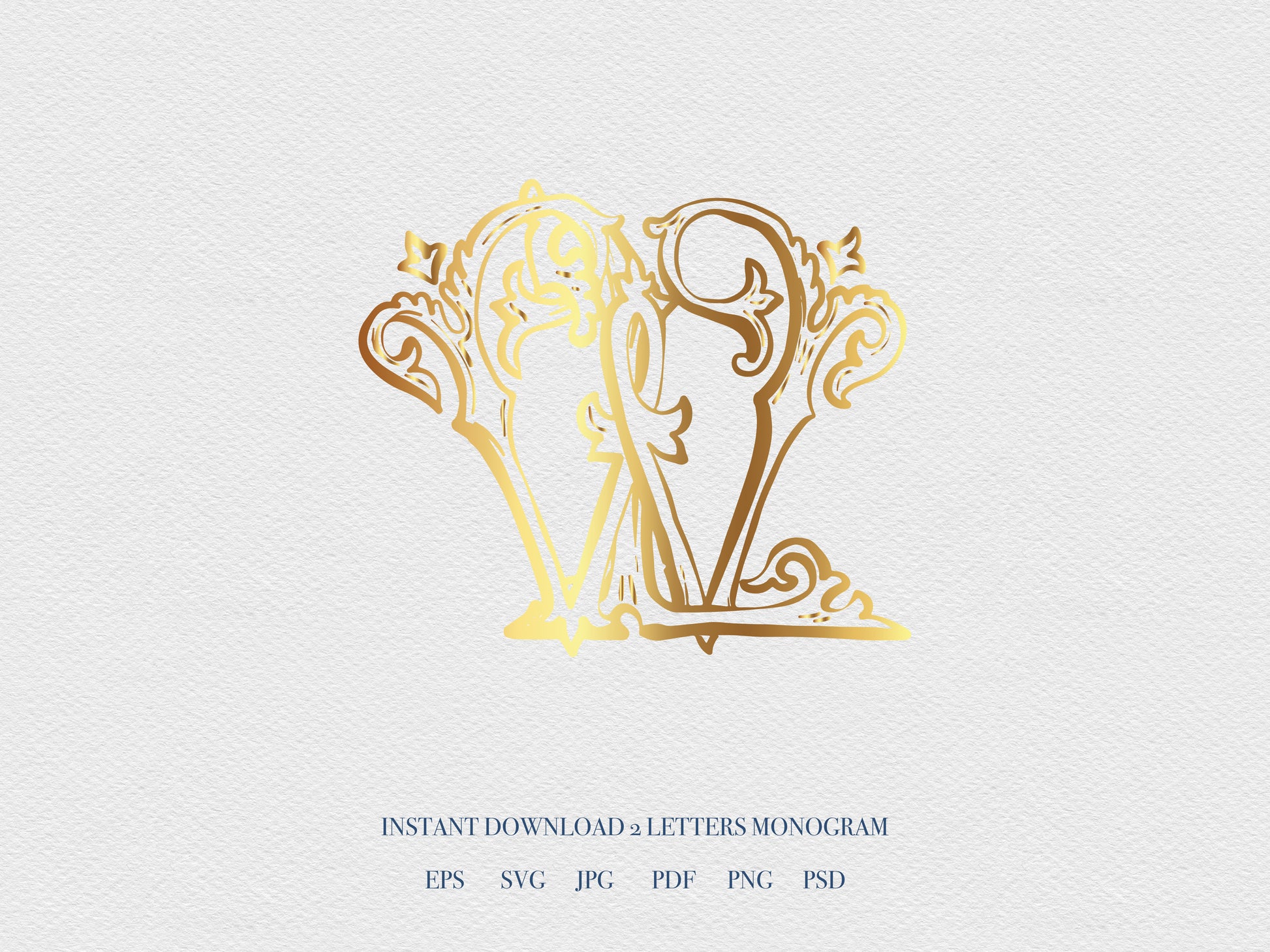 2 Letter Monogram with Letters LW WL | Digital Download - Wedding Monogram SVG, Personal Logo, Wedding Logo for Wedding Invitations The Wedding Crest Lab