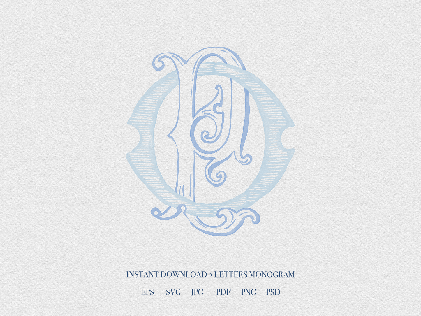 2 Letter Monogram with Letters OP PO | Digital Download - Wedding Monogram SVG, Personal Logo, Wedding Logo for Wedding Invitations The Wedding Crest Lab