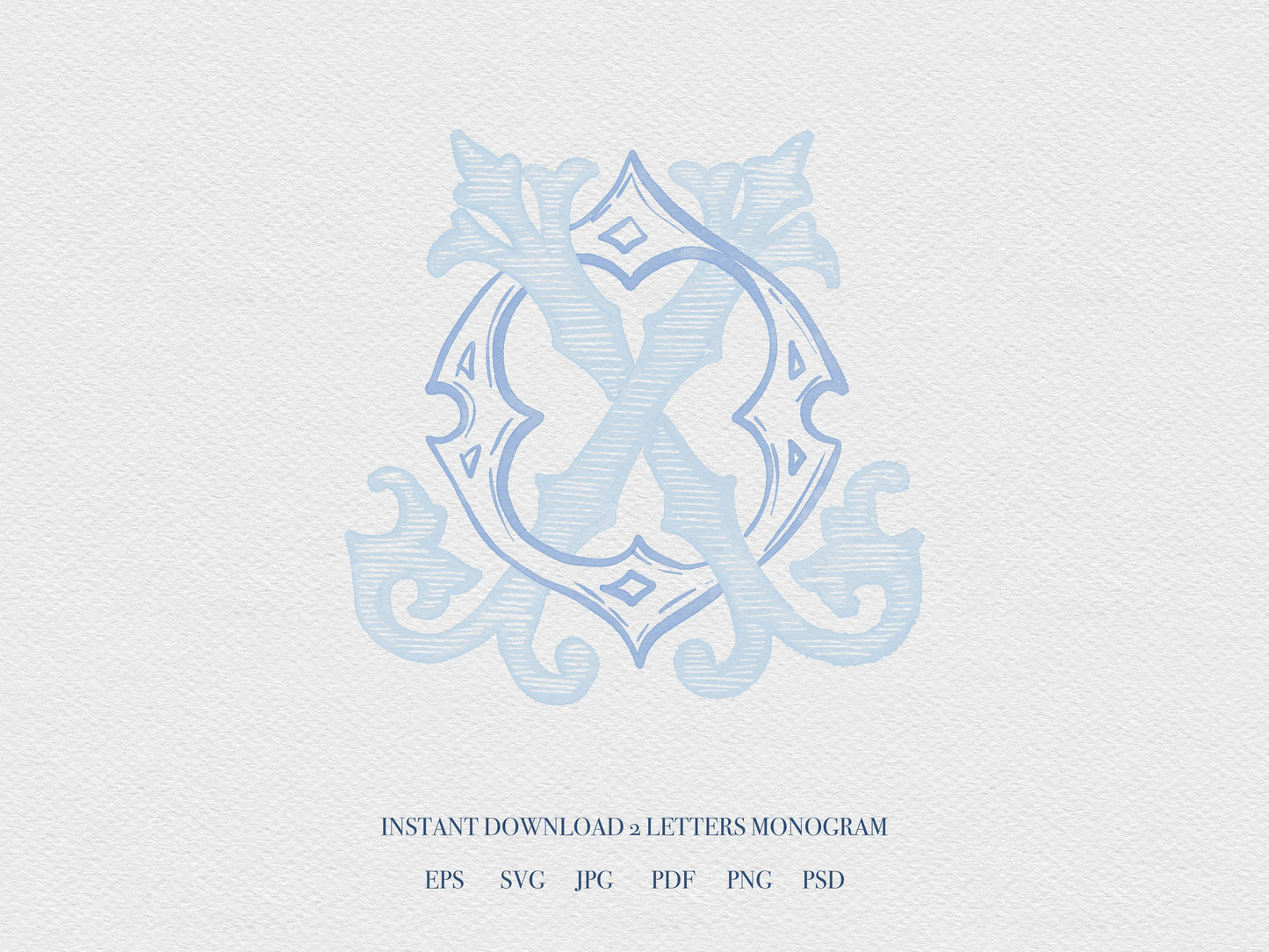 2 Letter Monogram with Letters OX | Digital Download - Wedding Monogram SVG, Personal Logo, Wedding Logo for Wedding Invitations The Wedding Crest Lab