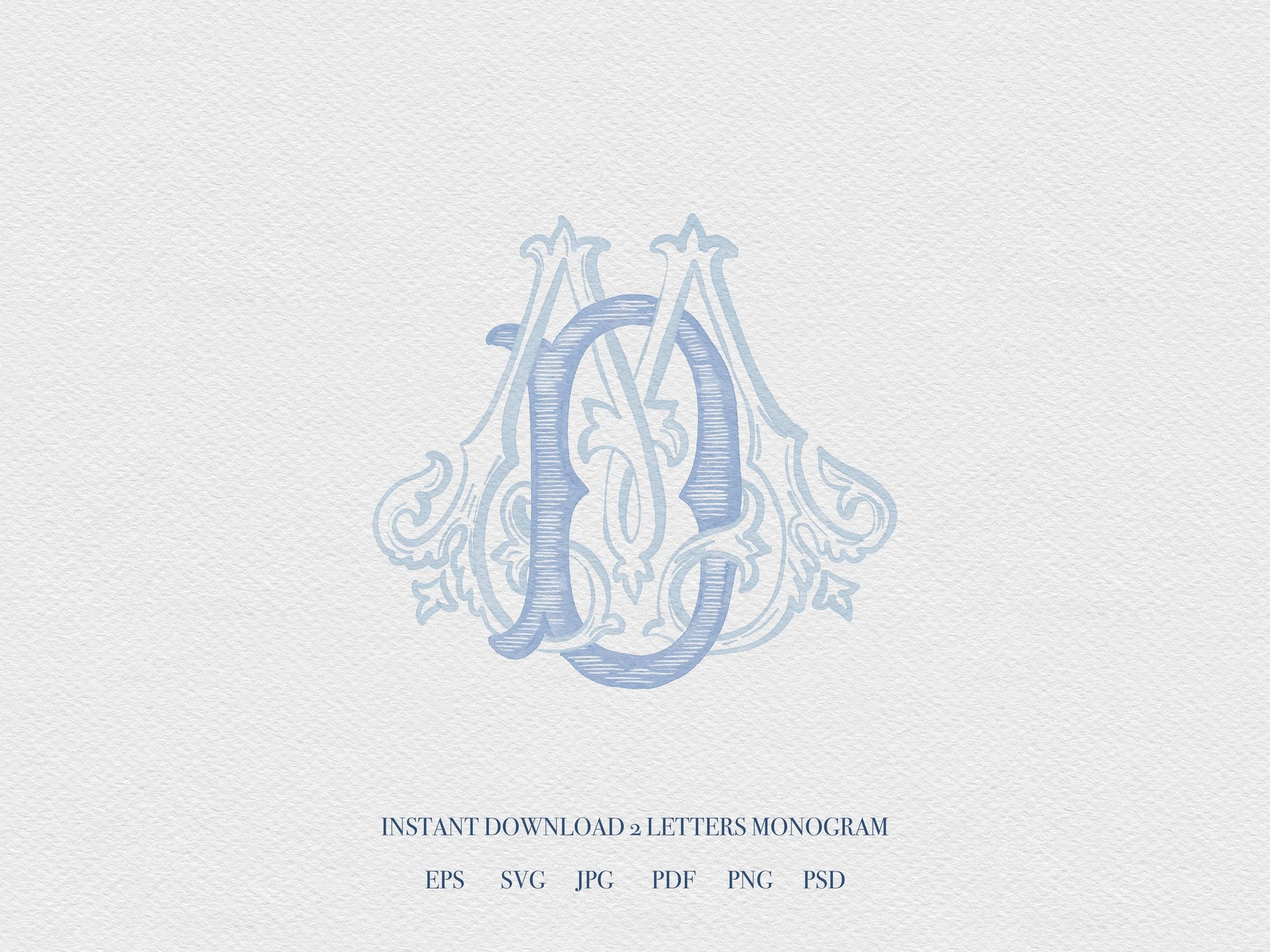 2 Letter Monogram with Letters DM | Digital Download - Wedding Monogram SVG, Personal Logo, Wedding Logo for Wedding Invitations The Wedding Crest Lab