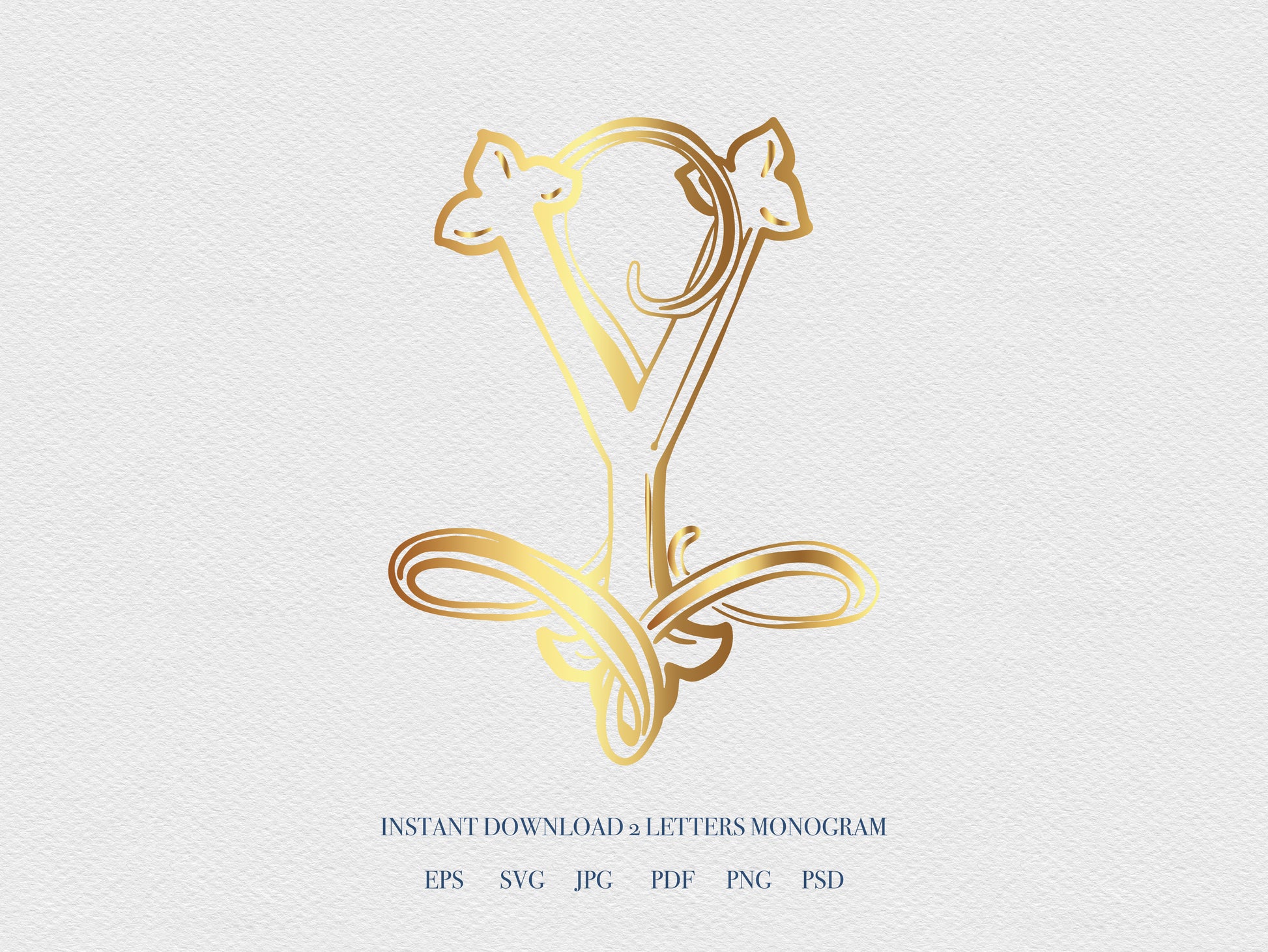 2 Letter Monogram with Letters LY YL | Digital Download - Wedding Monogram SVG, Personal Logo, Wedding Logo for Wedding Invitations The Wedding Crest Lab