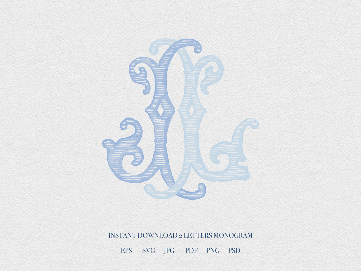 2 Letter Monogram with Letters JL | Digital Download - Wedding Monogram SVG, Personal Logo, Wedding Logo for Wedding Invitations The Wedding Crest Lab
