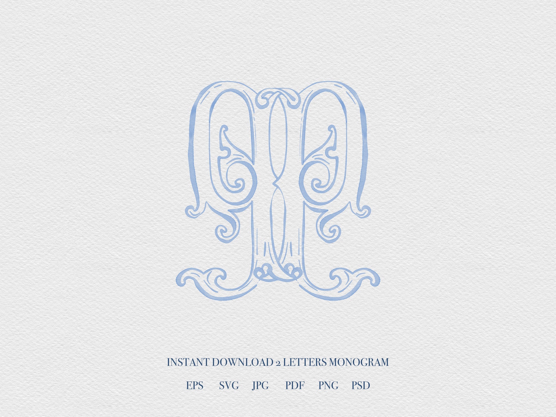 2 Letter Monogram with Letters PP | Digital Download - Wedding Monogram SVG, Personal Logo, Wedding Logo for Wedding Invitations The Wedding Crest Lab
