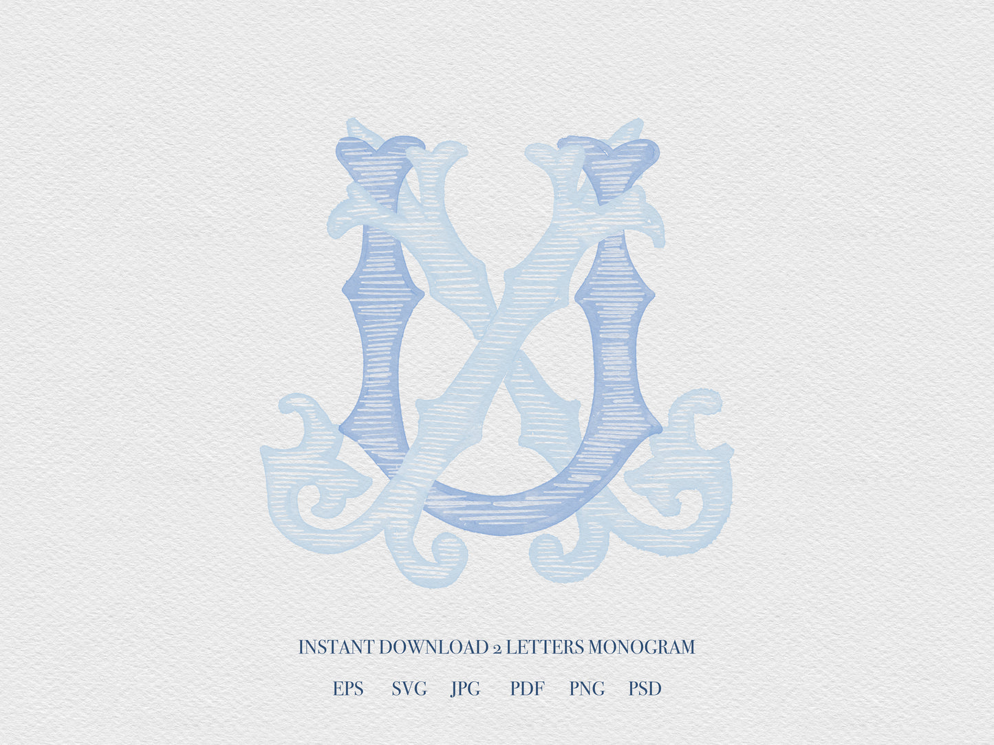 2 Letter Monogram with Letters UX XU | Digital Download - Wedding Monogram SVG, Personal Logo, Wedding Logo for Wedding Invitations The Wedding Crest Lab