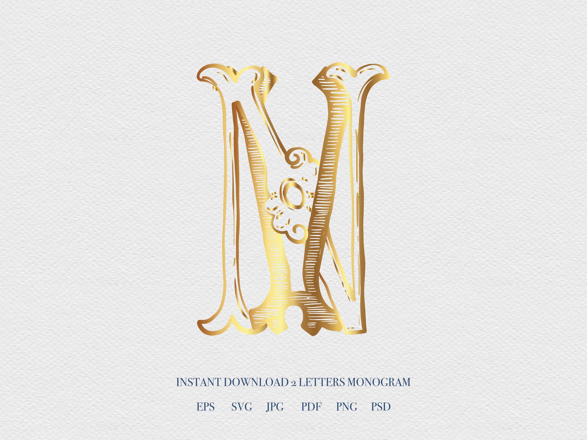 2 Letter Monogram with Letters NV VN | Digital Download - Wedding Monogram SVG, Personal Logo, Wedding Logo for Wedding Invitations The Wedding Crest Lab