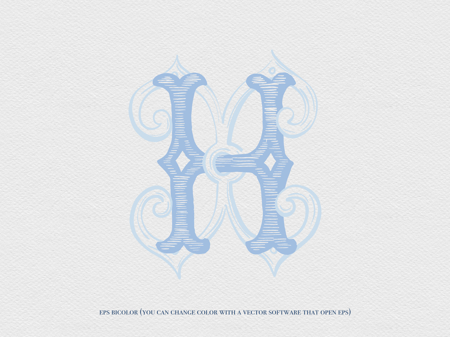 2 Letter Monogram with Letters HX XH | Digital Download - Wedding Monogram SVG, Personal Logo, Wedding Logo for Wedding Invitations The Wedding Crest Lab