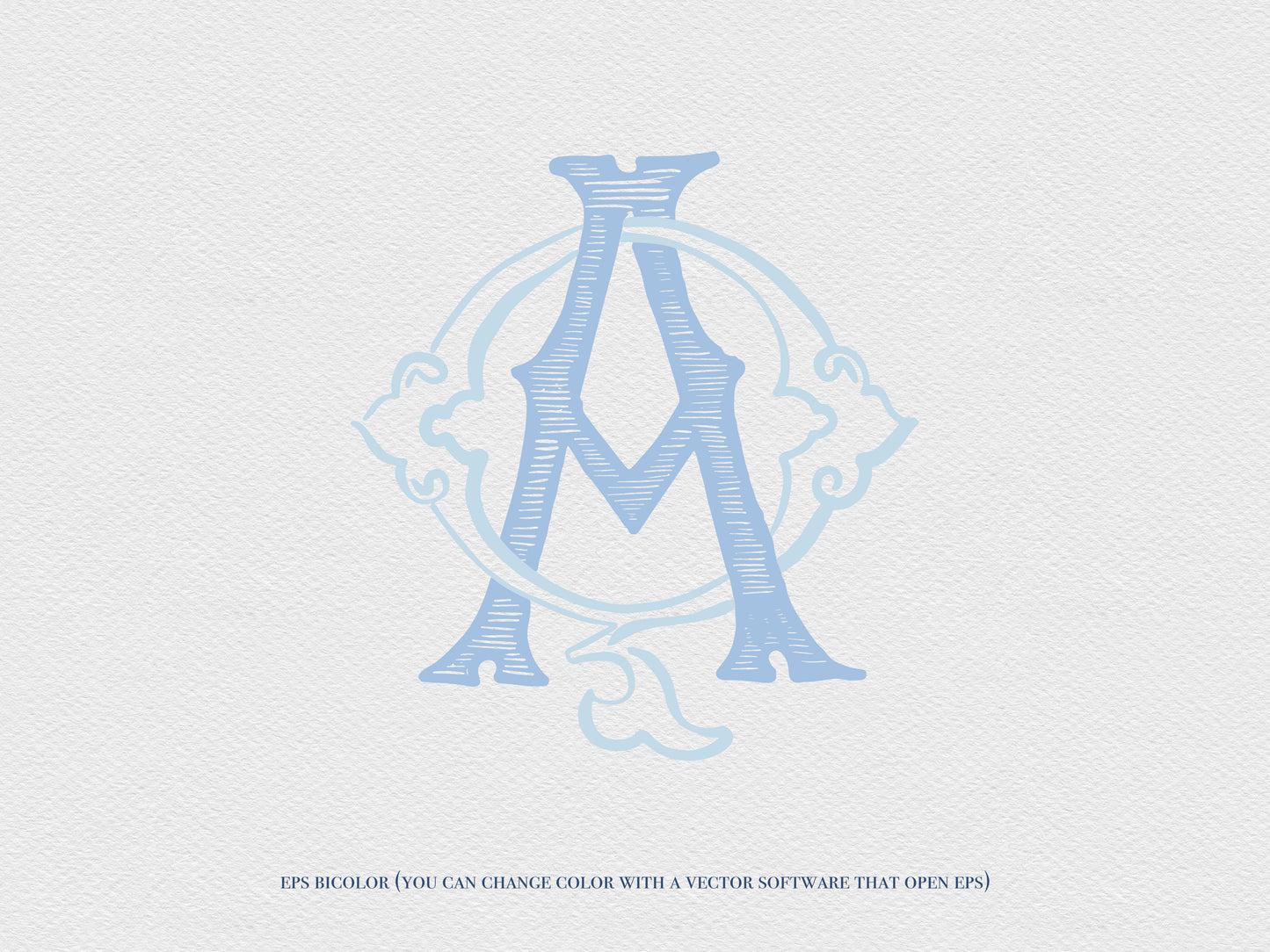 2 Letter Monogram with Letters AQ QA | Digital Download - Wedding Monogram SVG, Personal Logo, Wedding Logo for Wedding Invitations The Wedding Crest Lab