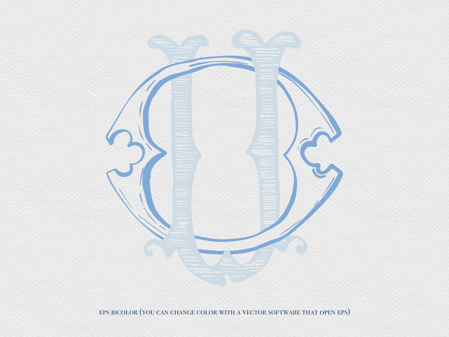 2 Letter Monogram with Letters OU UO | Digital Download - Wedding Monogram SVG, Personal Logo, Wedding Logo for Wedding Invitations The Wedding Crest Lab
