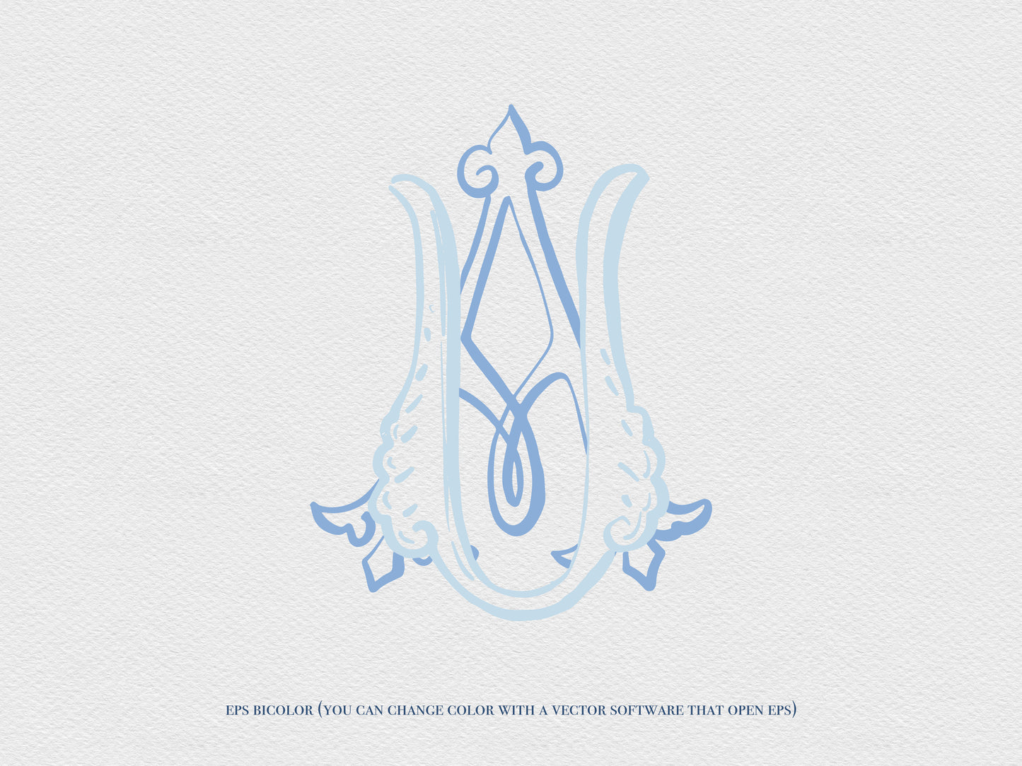2 Letter Monogram with Letters AU UA | Digital Download - Wedding Monogram SVG, Personal Logo, Wedding Logo for Wedding Invitations The Wedding Crest Lab