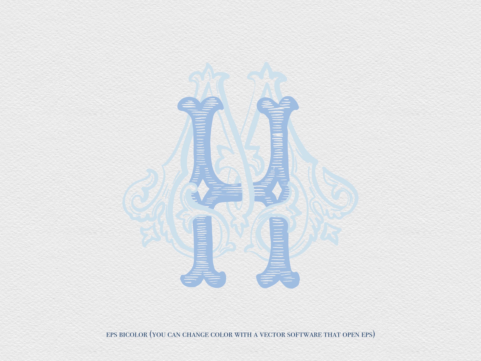 2 Letter Monogram with Letters HM MH | Digital Download - Wedding Monogram SVG, Personal Logo, Wedding Logo for Wedding Invitations The Wedding Crest Lab