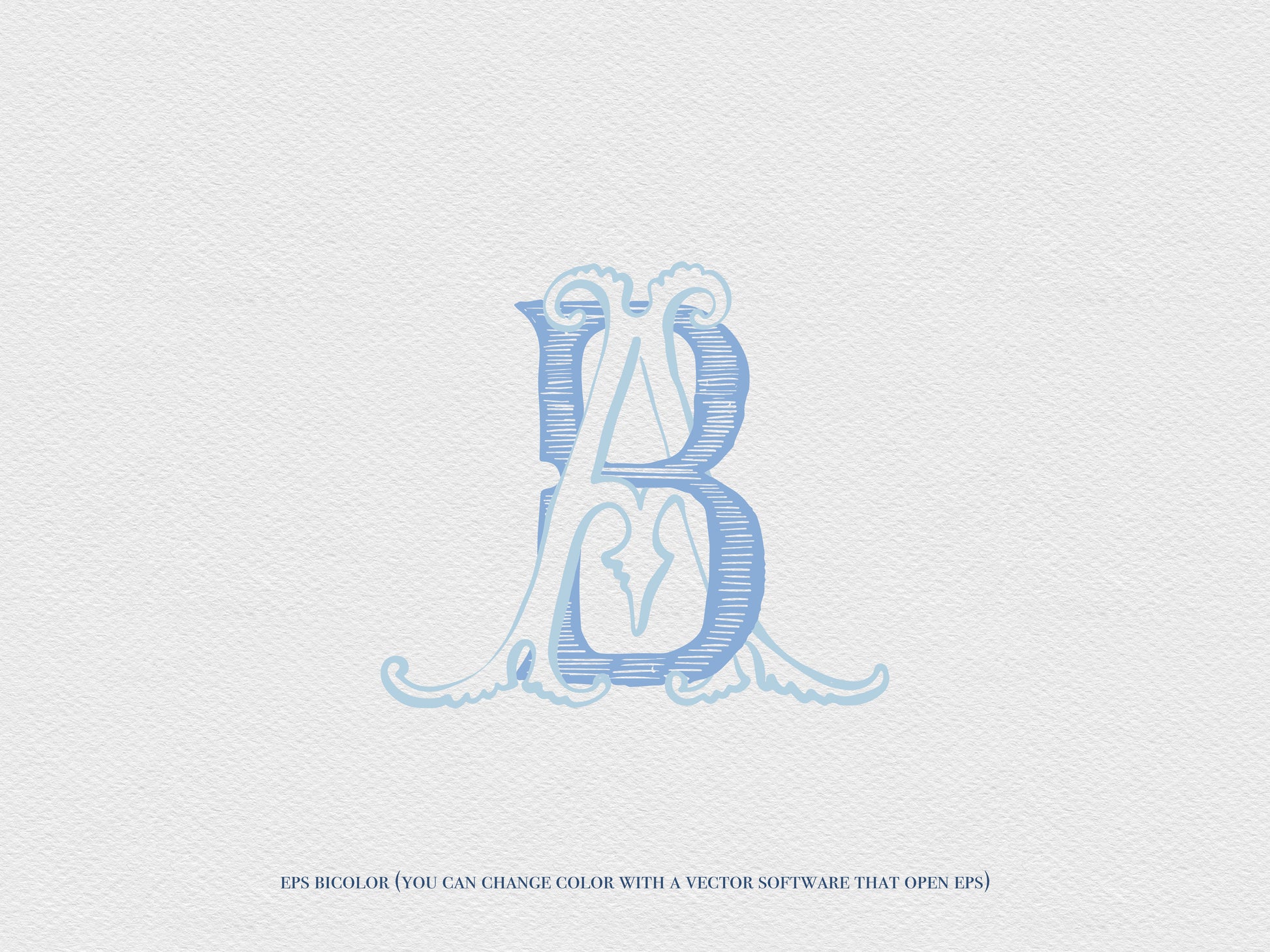 2 Letter Monogram with Letters AB BA  | Digital Download - Wedding Monogram SVG, Personal Logo, Wedding Logo for Wedding Invitations The Wedding Crest Lab