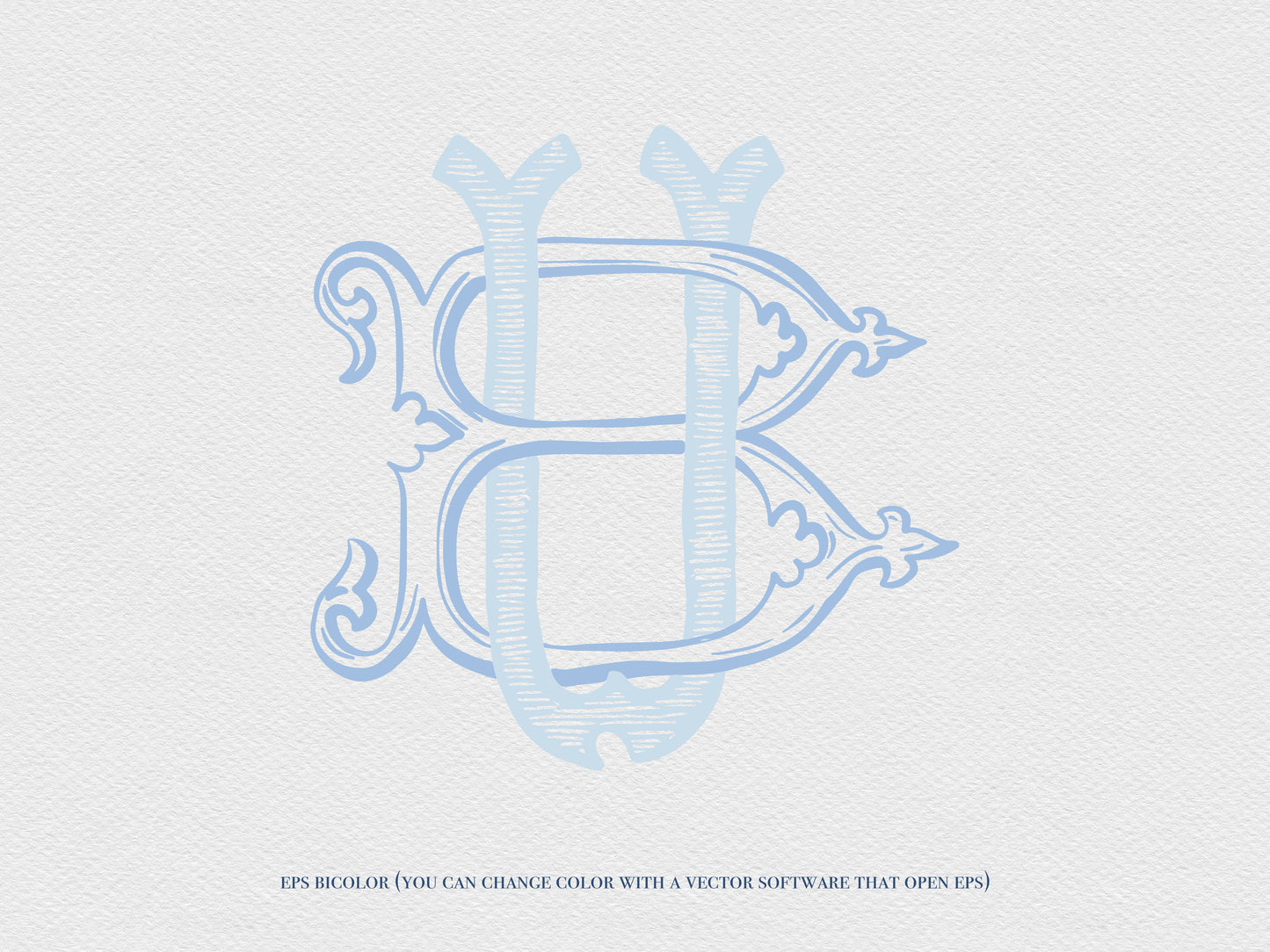2 Letter Monogram with Letters BU UB | Digital Download - Wedding Monogram SVG, Personal Logo, Wedding Logo for Wedding Invitations The Wedding Crest Lab