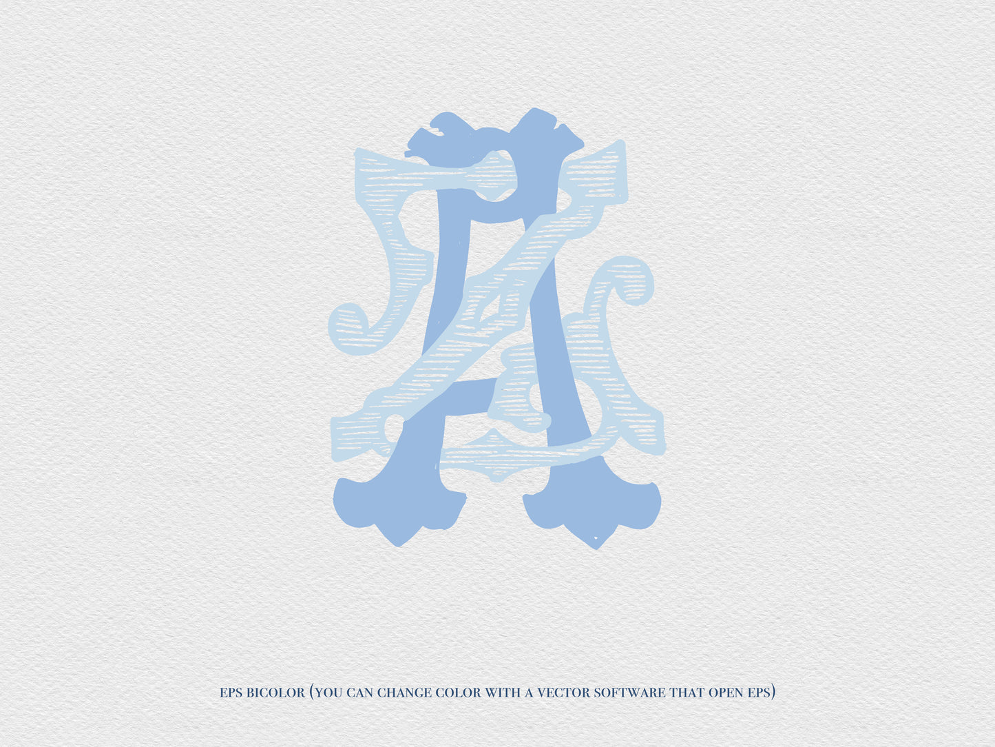 2 Letter Monogram with Letters AZ ZA | Digital Download - Wedding Monogram SVG, Personal Logo, Wedding Logo for Wedding Invitations The Wedding Crest Lab