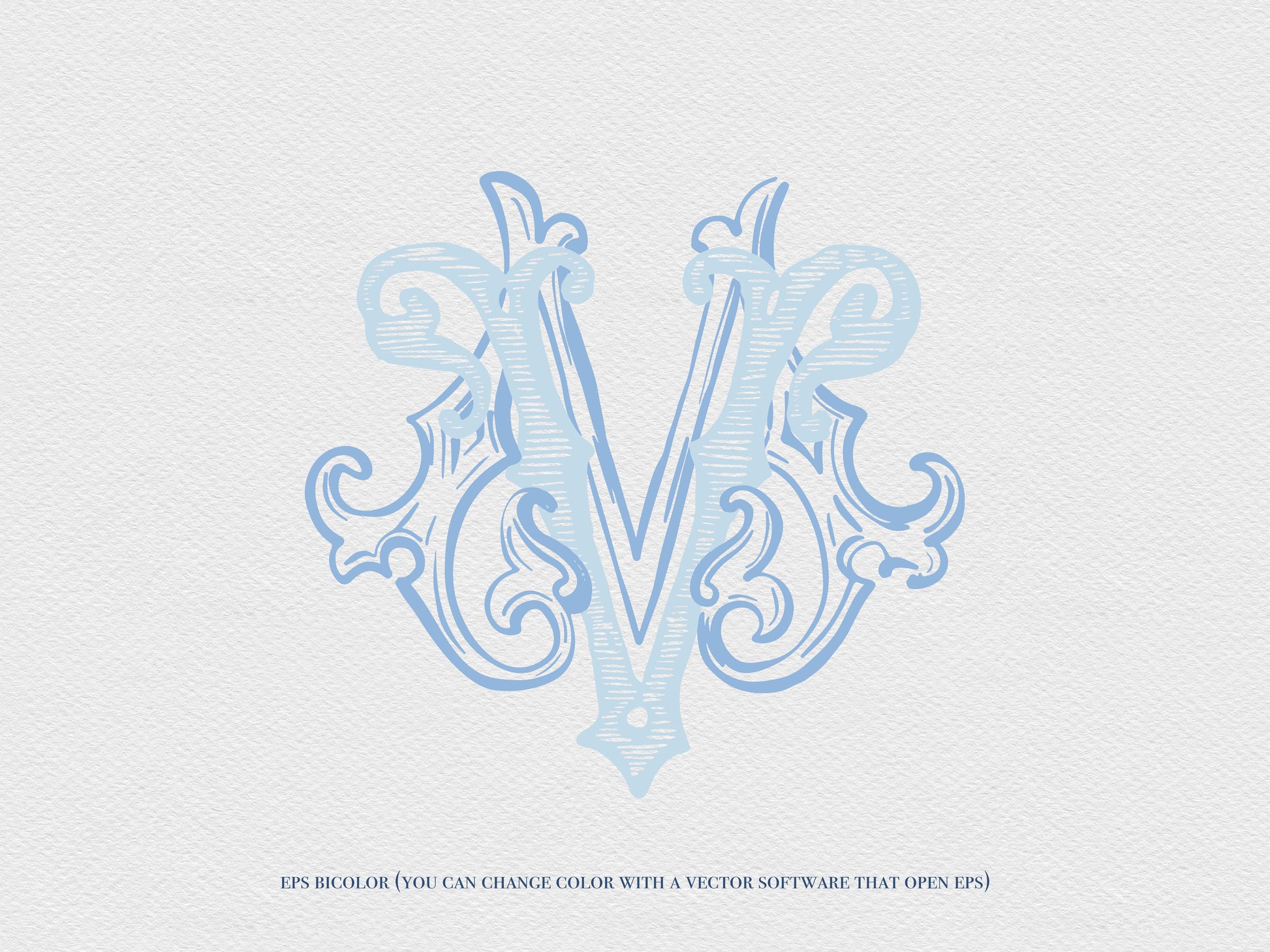 2 Letter Monogram with Letters MV VM | Digital Download - Wedding Monogram SVG, Personal Logo, Wedding Logo for Wedding Invitations The Wedding Crest Lab