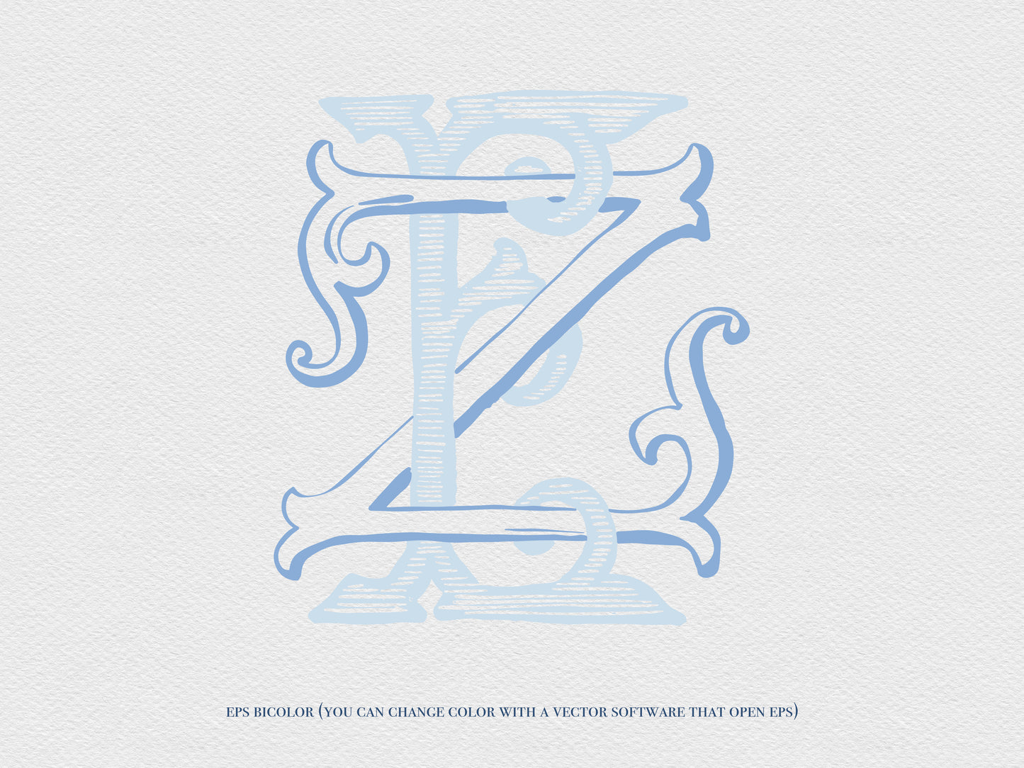 2 Letter Monogram with Letters EZ ZE | Digital Download - Wedding Monogram SVG, Personal Logo, Wedding Logo for Wedding Invitations The Wedding Crest Lab