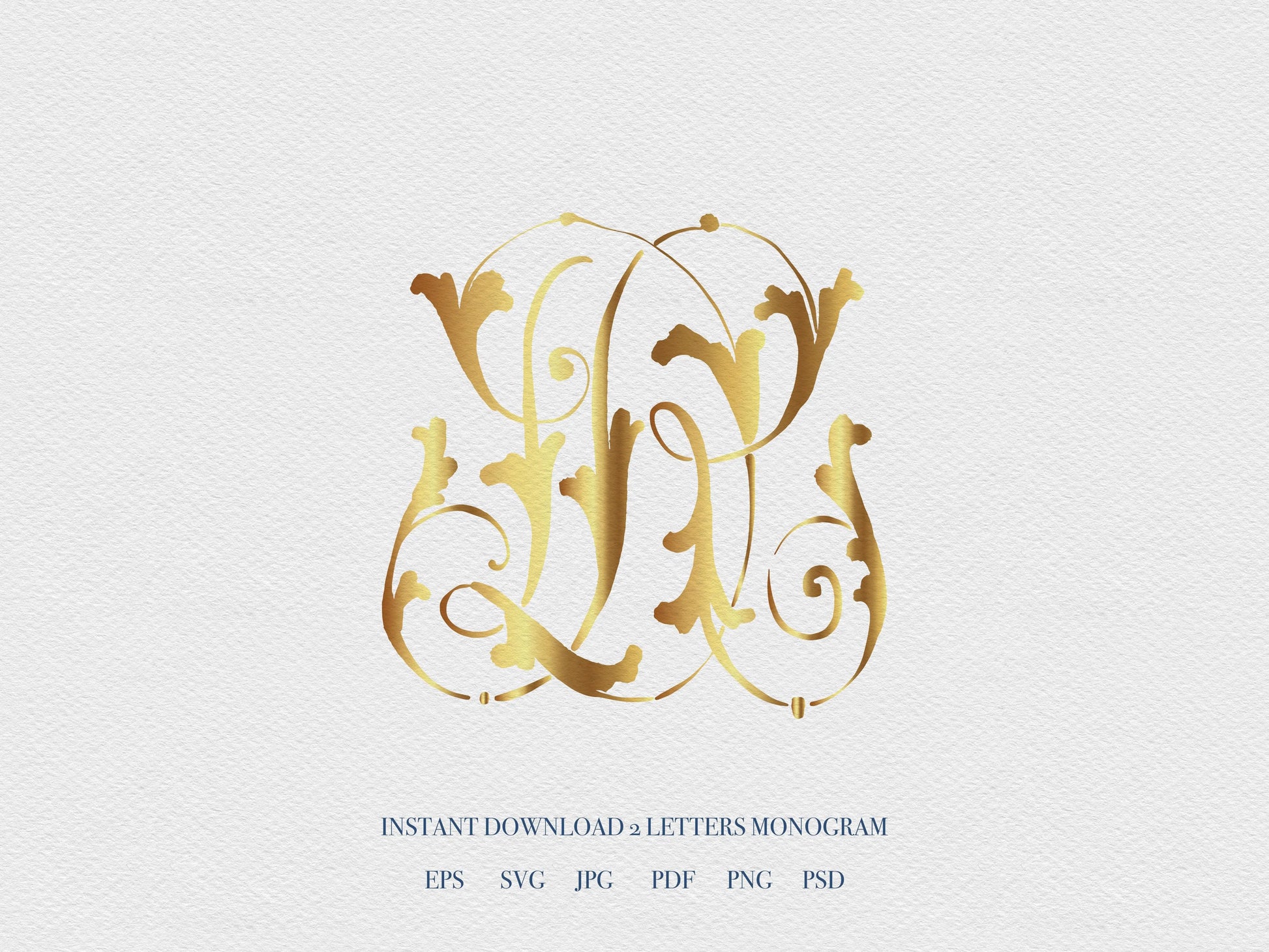 2 Letter Monogram with Letters DR | Digital Download - Wedding Monogram SVG, Personal Logo, Wedding Logo for Wedding Invitations The Wedding Crest Lab