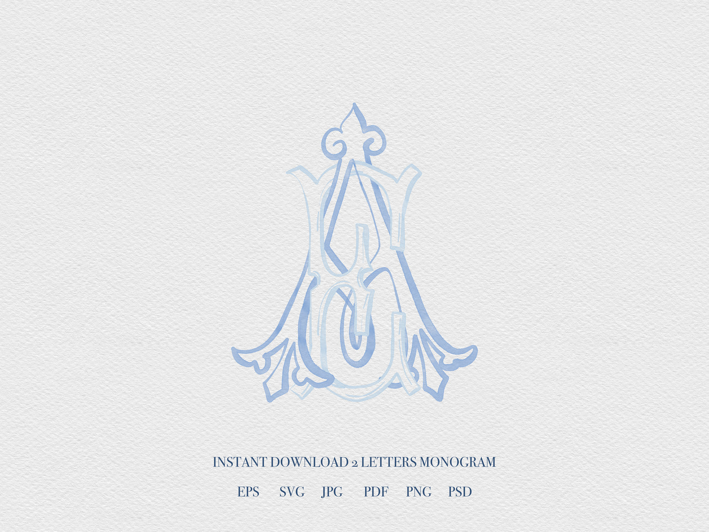 2 Letter Monogram with Letters AE EA | Digital Download - Wedding Monogram SVG, Personal Logo, Wedding Logo for Wedding Invitations The Wedding Crest Lab