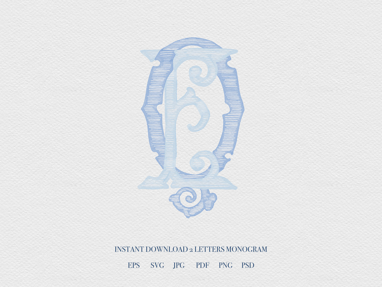 2 Letter Monogram with Letters EQ QE | Digital Download - Wedding Monogram SVG, Personal Logo, Wedding Logo for Wedding Invitations The Wedding Crest Lab