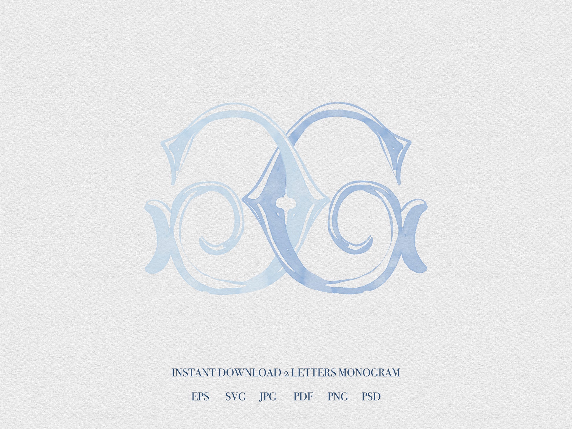 2 Letter Monogram with Letters GG | Digital Download - Wedding Monogram SVG, Personal Logo, Wedding Logo for Wedding Invitations The Wedding Crest Lab