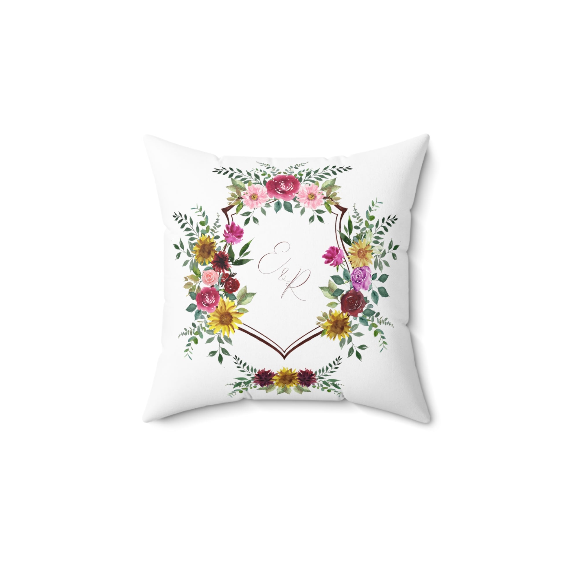 Print your crest: pillows (crest not included) The Wedding Crest Lab