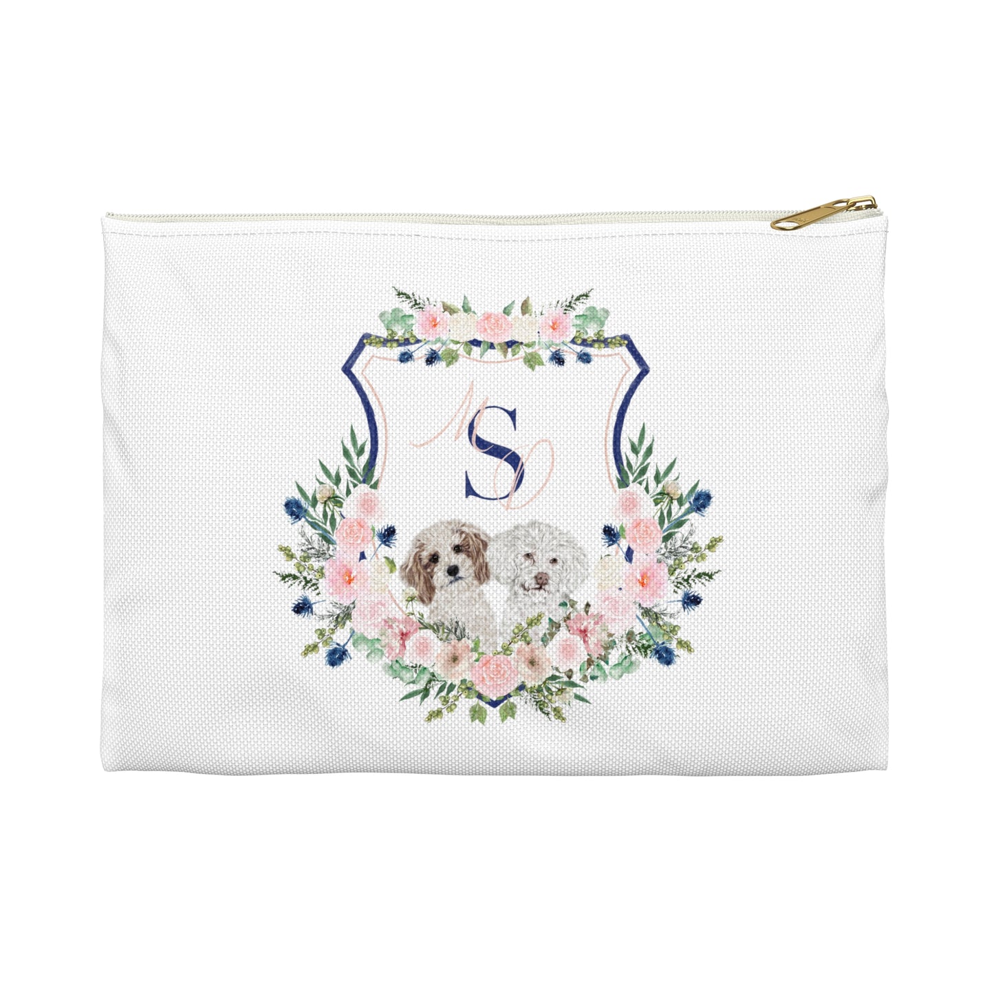 Print your crest: accessory pouch (crest not included) The Wedding Crest Lab
