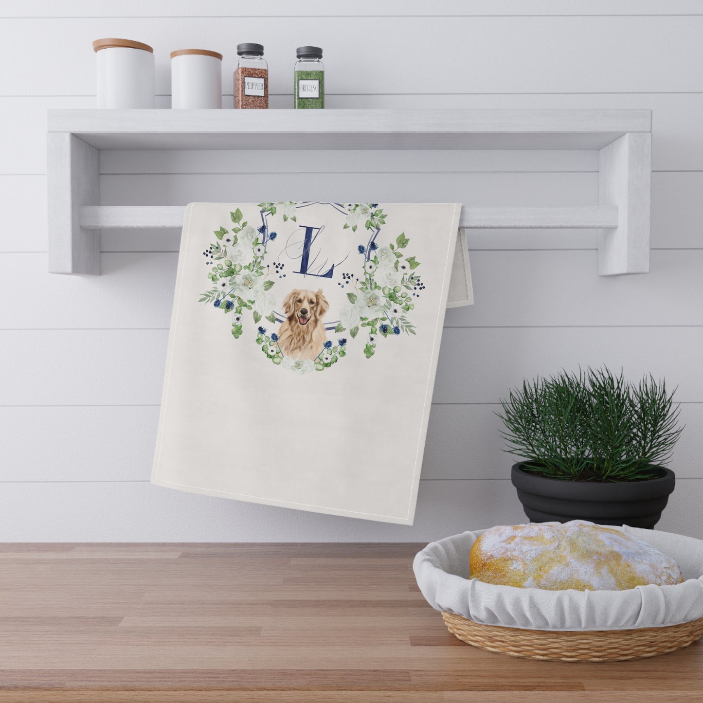 Print your crest: Tea Towel (crest not included) The Wedding Crest Lab