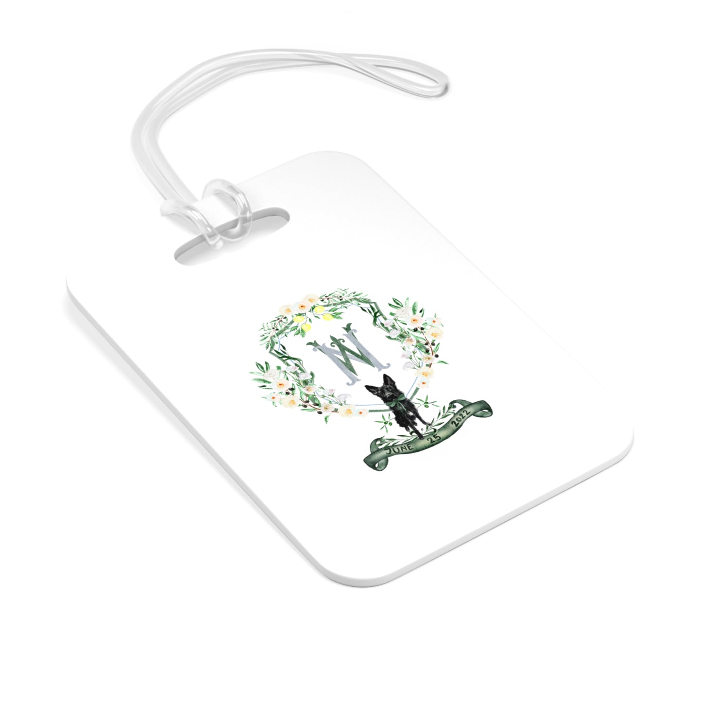 Print your crest: luggage tag (crest not included) The Wedding Crest Lab