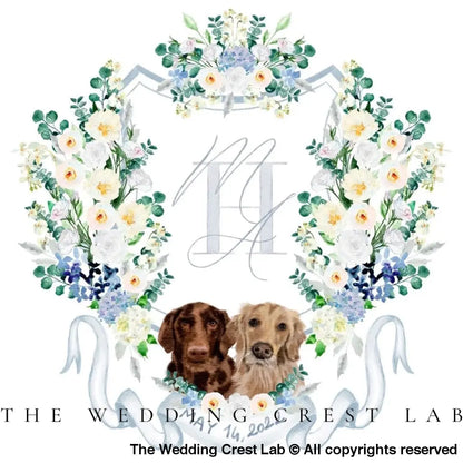 Custom Wedding Crest with dog