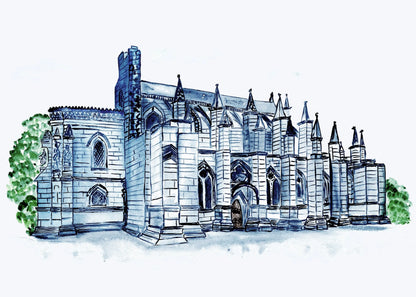 custom wedding venue illustration rosslyn chapel